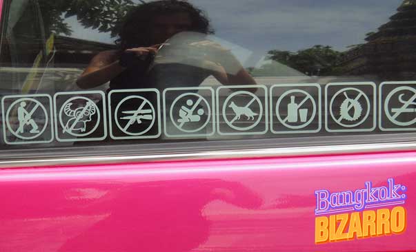 Prohibiciones taxi en Bangkok Tailandia
